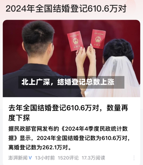 北上广深，结婚登记总数上涨