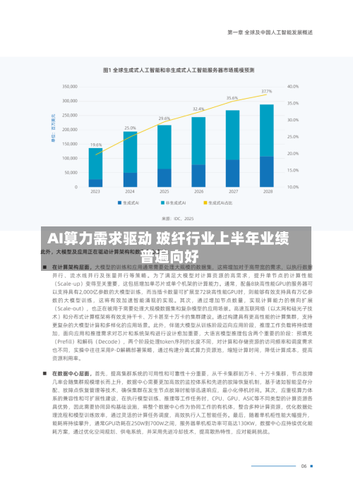 AI算力需求驱动 玻纤行业上半年业绩普遍向好-第2张图片