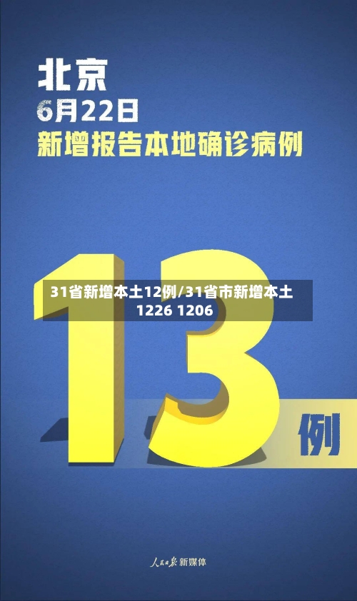 31省新增本土12例/31省市新增本土1226 1206