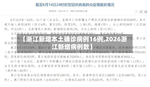 【浙江新增本土确诊病例16例,2026浙江新增病例数】-第3张图片