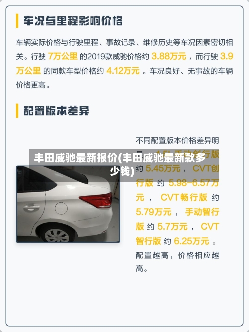 丰田威驰最新报价(丰田威驰最新款多少钱)