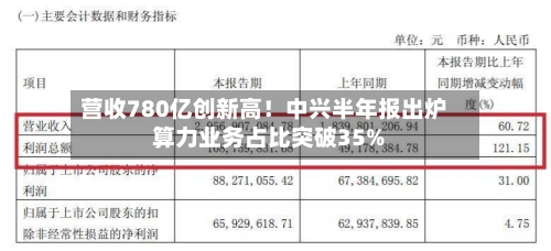 营收780亿创新高！中兴半年报出炉 算力业务占比突破35%-第2张图片
