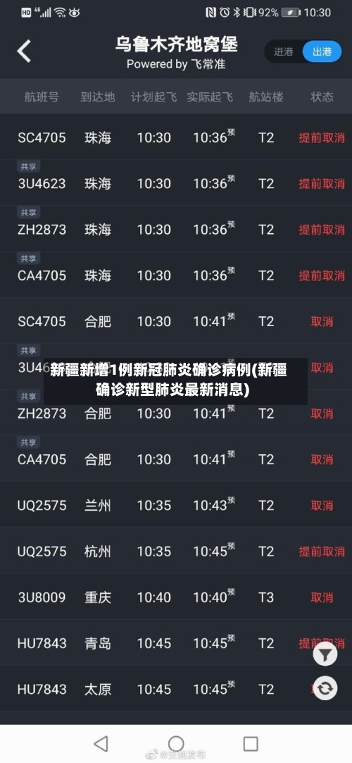 新疆新增1例新冠肺炎确诊病例(新疆确诊新型肺炎最新消息)