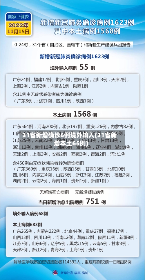 31省新增确诊6例境外输入(31省新增本土65例)