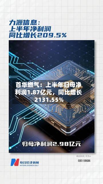 首华燃气：上半年归母净利润1.87亿元，同比增长2131.55%-第2张图片