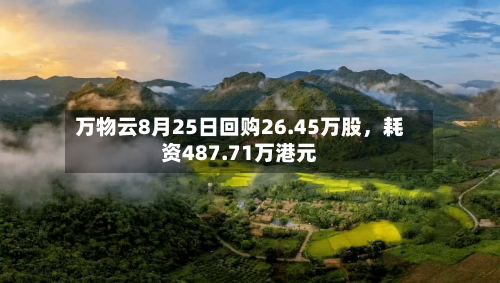 万物云8月25日回购26.45万股，耗资487.71万港元-第2张图片