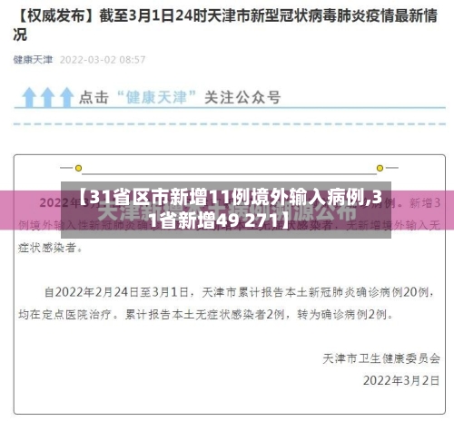 【31省区市新增11例境外输入病例,31省新增49 271】-第3张图片