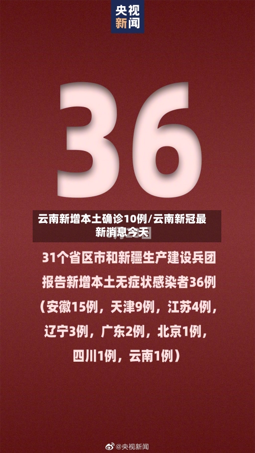 云南新增本土确诊10例/云南新冠最新消息今天