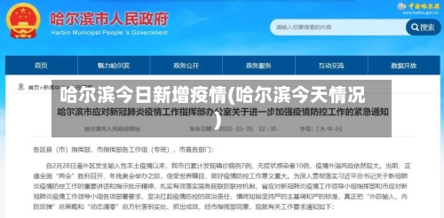 哈尔滨今日新增疫情(哈尔滨今天情况)-第2张图片