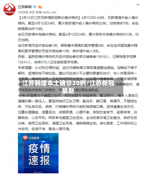 江苏新增本土确诊20例/江苏新冠最新
