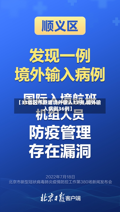 【31省区市新增境外输入17例,境外输入病例36例】-第3张图片