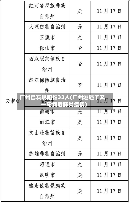 广州已发现阳性33人(广州遭遇了又一轮新冠肺炎疫情)-第2张图片