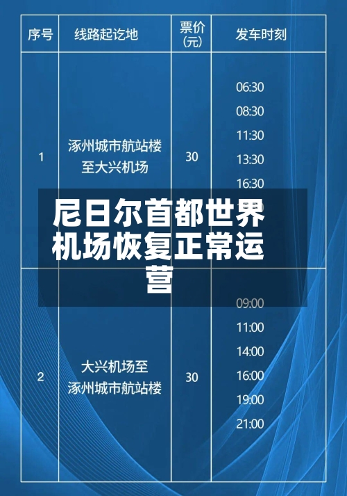 尼日尔首都世界机场恢复正常运营-第2张图片
