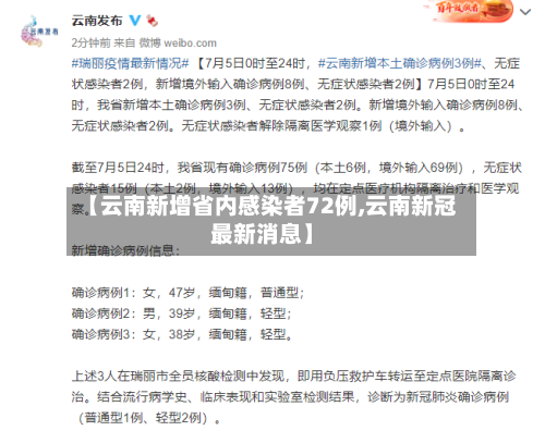 【云南新增省内感染者72例,云南新冠最新消息】-第3张图片
