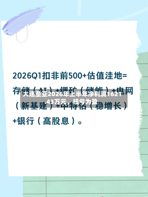 大连圣亚2026年上半年净利润1621.43万元，扭亏为盈