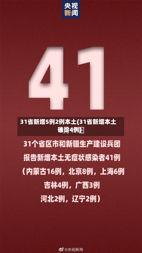 31省新增5例2例本土(31省新增本土确诊4例)