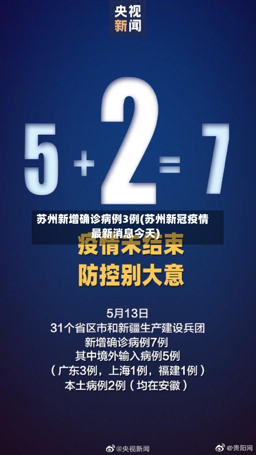 苏州新增确诊病例3例(苏州新冠疫情最新消息今天)