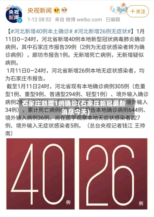 石家庄新增1例确诊(石家庄新冠最新消息今天)