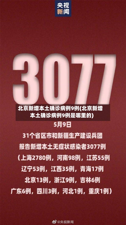 北京新增本土确诊病例9例(北京新增本土确诊病例9例是哪里的)