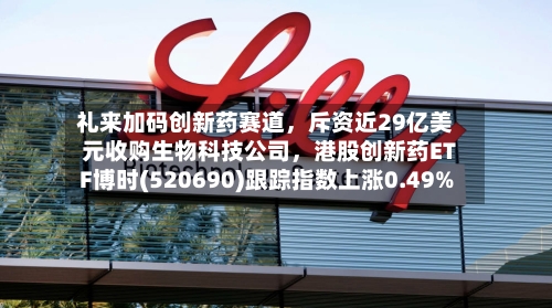 礼来加码创新药赛道，斥资近29亿美元收购生物科技公司，港股创新药ETF博时(520690)跟踪指数上涨0.49%