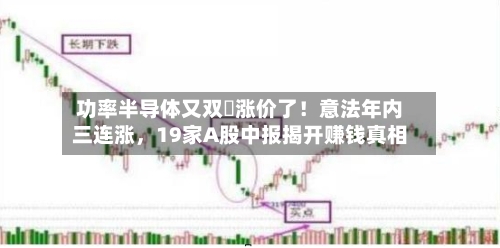功率半导体又双叒涨价了！意法年内三连涨	，19家A股中报揭开赚钱真相-第2张图片
