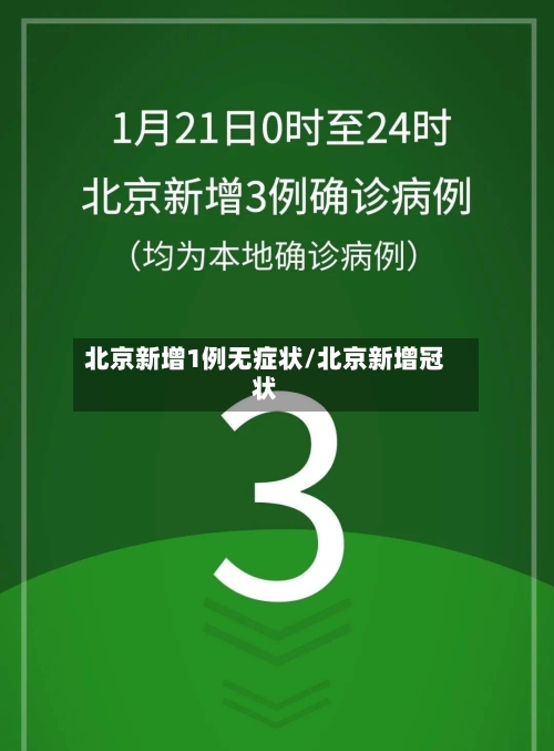 北京新增1例无症状/北京新增冠状