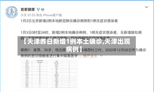 【天津昨日新增1例本土确诊,天津出现病例】-第2张图片