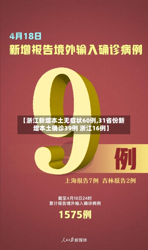 【浙江新增本土无症状60例,31省份新增本土确诊39例 浙江16例】