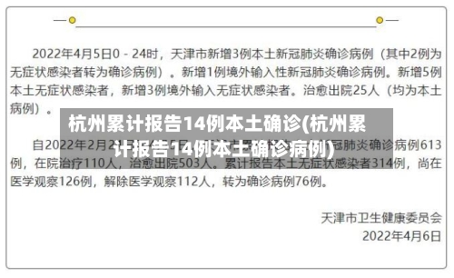 杭州累计报告14例本土确诊(杭州累计报告14例本土确诊病例)