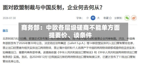 商务部：中欧各层级磋商不能单方面提要价、谈条件-第2张图片