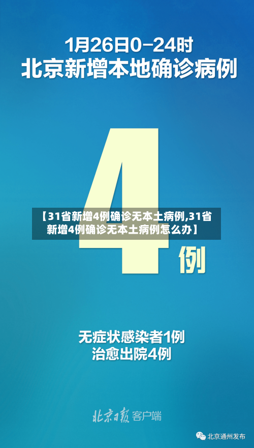 【31省新增4例确诊无本土病例,31省新增4例确诊无本土病例怎么办】-第2张图片