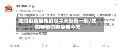 沈阳疫情最新消息今天新增一例/沈阳疫情防控最新今天-第2张图片