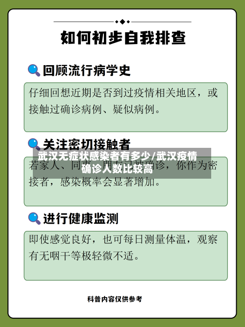 武汉无症状感染者有多少/武汉疫情确诊人数比较高